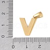 Natural White Shell Alphabet Pendants STAS-M338-02G-V-3