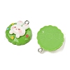 Christmas Theme Rabbit Opaque Resin Pendants RESI-S08-04D-2