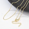 Brass Cable Chains Necklace for Women NJEW-P265-08G-3