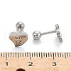 Tarnish Resistant 201 Stainless Steel Cartilage Earrings for Valentine's Day EJEW-R147-37-4