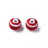 Opaque Striped Acrylic Beads MACR-S373-27A-01-1