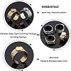 Unicraftale 4Pcs 2 Colors 304 Stainless Steel Open Cuff Ring Findings STAS-UN0038-04-4