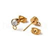 304 Stainless Steel Stud Earrings Findings STAS-WH0029-44C-G-3