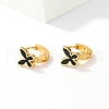 Butterfly Stainless Steel Acrylic Shell Hoop Earrings for Women JF2774-2-4