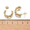 Brass Micro Pave Clear Cubic Zirconia Stud Earrings for Women EJEW-U056-02B-G-5