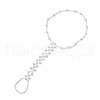 Bohemian Style Round Plastic Pearl Beaded Stretch Toe Ring Anklets for Women FS-WGAA4EB-01-5