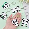 5Pcs 5 Style Silicone Panda Keychain KEYC-NB0001-19-3