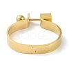 PVD Vacuum Plating Round Ball 304 Stainless Steel Hinged Bangles BJEW-G700-06G-3