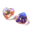 Electroplate Glass Charms GGLA-Z002-02K-2