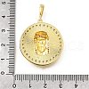 Brass Brass Micro Pave Cubic Zirconia Pendants KK-Q066-31G-3