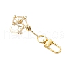 Brass Macrame Pouch Empty Stone Holder Pendant Decoration HJEW-JM03304-01-5