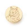 Golden Tone Wax Seal Brass Stamp Heads AJEW-U008-03G-16-1