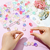 100Pcs Transparent Spray Painted Glass Beads GLAA-CJ0002-26-4