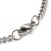 Non-Tarnish 304 Stainlessa Steel Curb Chain Pendant Necklaces NJEW-H034-08P-3