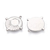 304 Stainless Steel Pendant Cabochon Settings STAS-T065-93P-2
