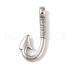 304 Stainless Steel Hook Clasps STAS-C109-13B-AS-1