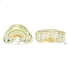 UV Plating Rainbow Iridescent Acrylic Enamel Beads OACR-G012-08C-2