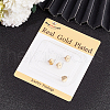 Beebeecraft 8Pcs Brass Ear Nuts FIND-BBC0003-57G-6