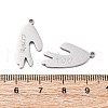 304 Stainless Steel Split Pendants STAS-H235-03A-P-2