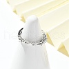 Clear Cubic Zirconia Cuff Rings RJEW-G337-18P-2