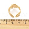 Flower Brass Cuff Rings for Women RJEW-B119-14G-03-5