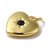 Rack Plating Brass Micro Pave Cubic Zirconia Pendants KK-R158-01E-G-2