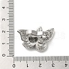 Rack Plating Brass Micro Pave Clear Cubic Zirconia Twister Clasps KK-F863-01P-3