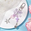 Bowknot Acrylic Pendant Decorations HJEW-JM02577-2