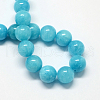 Natural Dyed Yellow Jade Gemstone Bead Strands G-R271-6mm-Y05-3
