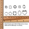100Pcs 10 Styles Tibetan Style Alloy Bead Frames TIBEB-YW0001-27-4