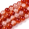 Crackle Baking Painted Imitation Jade Glass Beads Strands DGLA-T003-8mm-10-1