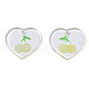 Transparent Resin Pendants RESI-N030-002B-3