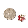 Glass Seed Beaded Butterfly Pendants PALLOY-MZ00562-03-2