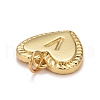 Rack Plating Real 18K Gold Plated Brass Pendants KK-E260-01G-V-3