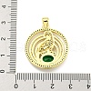 Brass Micro Pave Cubic Zirconia Pendants KK-K354-17G-3