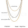 Fashionable Stainless Steel Box Chain 3 Layer Necklaces for Women SS0255-6