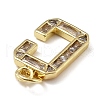 Brass Micro Pave Cubic Zirconia Pendants KK-V014-01G-03-2
