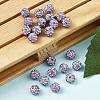 Polymer Clay Rhinestone Beads RB-H284-6MM-Half-371-4