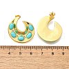 Flat Round Brass Stud Earrings EJEW-Z086-06G-5