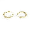 Brass Flower of Life Wrap Stud Earrings EJEW-G322-23G-3