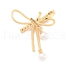 Eco-Friendly Brass Micro Pave Cubic Zirconia and Glass Beads Pendants KK-K268-40G-3