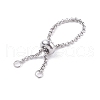 304 Stainless Steel Rolo Chains Slider Ring Findings RJEW-JR00443-4