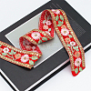 10 Yards Embroidery Flower Polyester Ribbon PW-WG22962-01-4