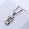 Stylish Stainless Steel Om Mani Amulet Pendant Necklaces for Men VQ2787-2