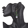 9 Pairs Flower Glass Dangle Earrings EJEW-JE06445-5