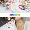 Spray Painted Zinc Alloy Slide Charms ALRI-WH0005-13B-5