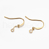 Brass Ear French Earring Hooks X-KK-K225-11-G-1