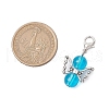 9Pcs 8 Colors Angel Glass Pendant Decorations HJEW-JM02638-3