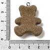 Flocky Resin Pendants RESI-E059-02A-3