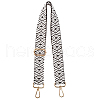 Two Tone Rhombus Pattern Polycotton Braided Adjustable Bag Handles FIND-WH0129-23A-1